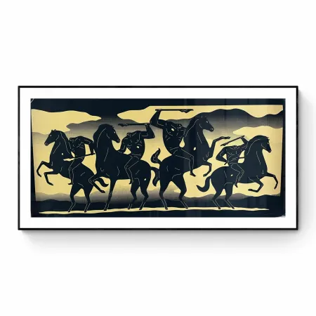 シルクスクリーン Peterson - THE FOUR HORSEMAN (Gold)