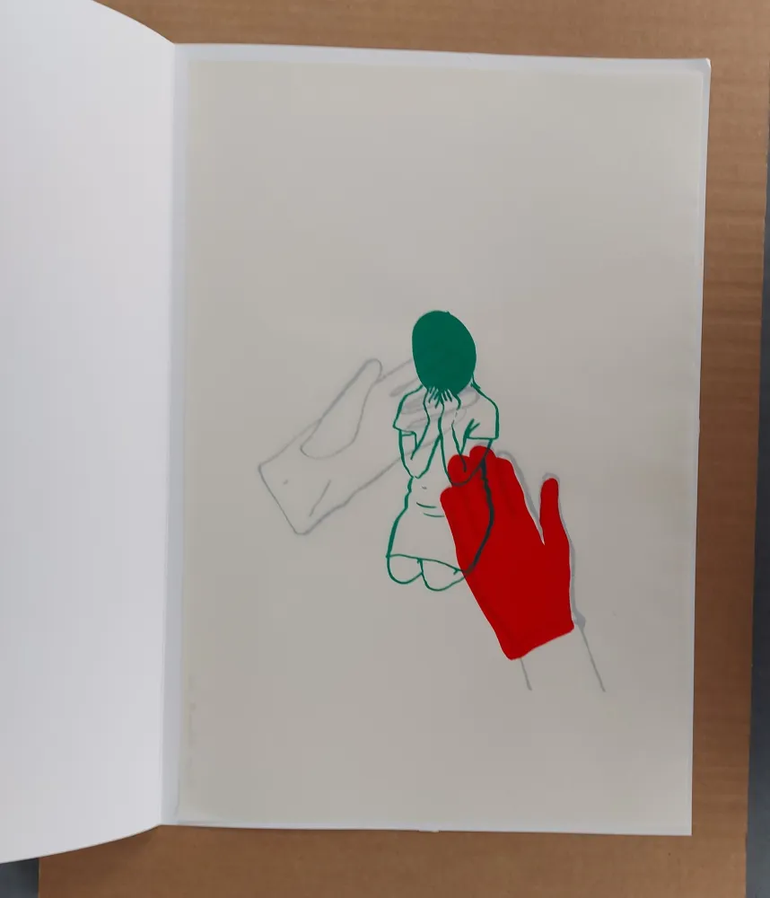 シルクスクリーン Pétrovitch - LES MAINS ROUGES