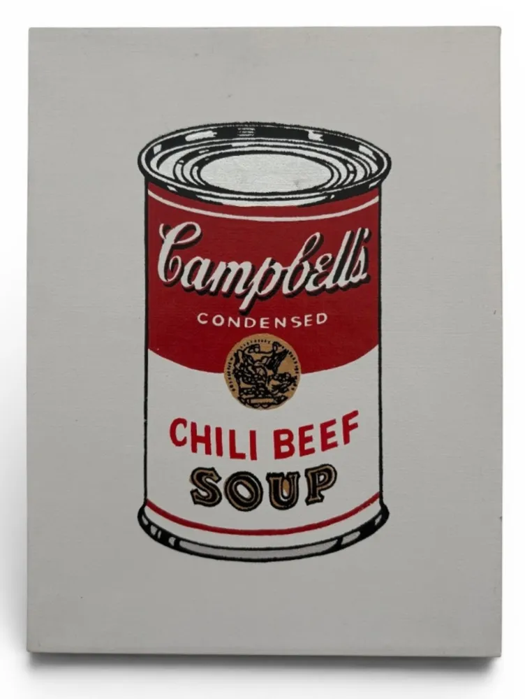 多数の Pettibon - Andy Warhol, Campell’s Soup, Chili Beef
