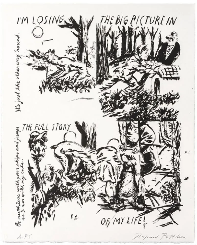 リトグラフ Pettibon - I’m Losing The Big Picture In The Full Story Of My Life
