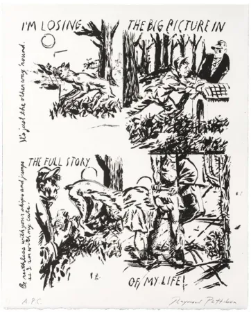 リトグラフ Pettibon - I’m Losing The Big Picture In The Full Story Of My Life