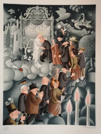 リトグラフ Peynet - Le Curé de Cucugnan