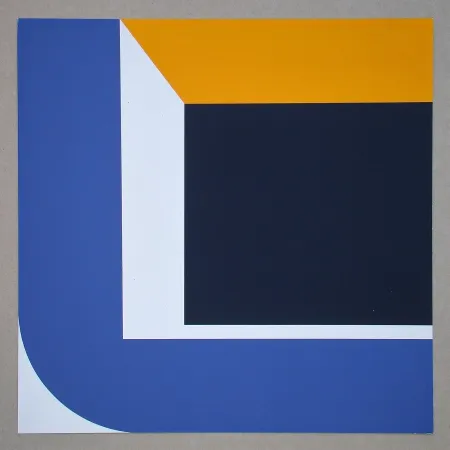 シルクスクリーン Pfahler - Konkrete Komposition