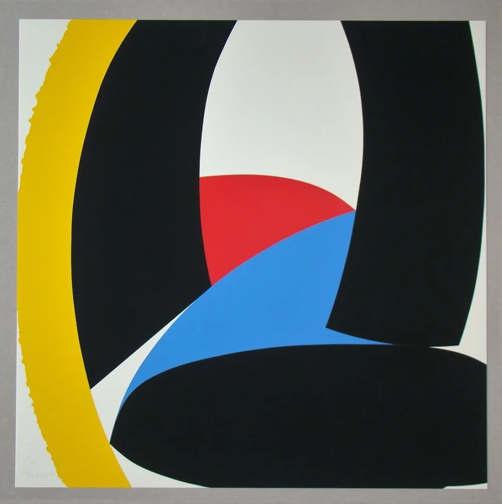 シルクスクリーン Pfahler - Konkrete Komposition 93