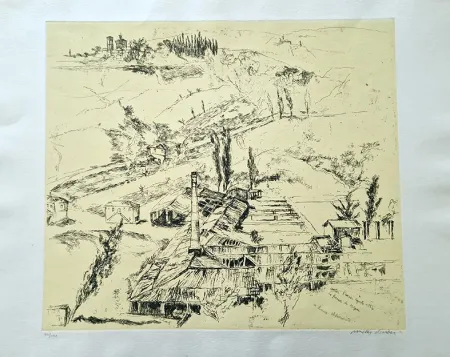 エッチング Piacesi - La fornace di Volponi