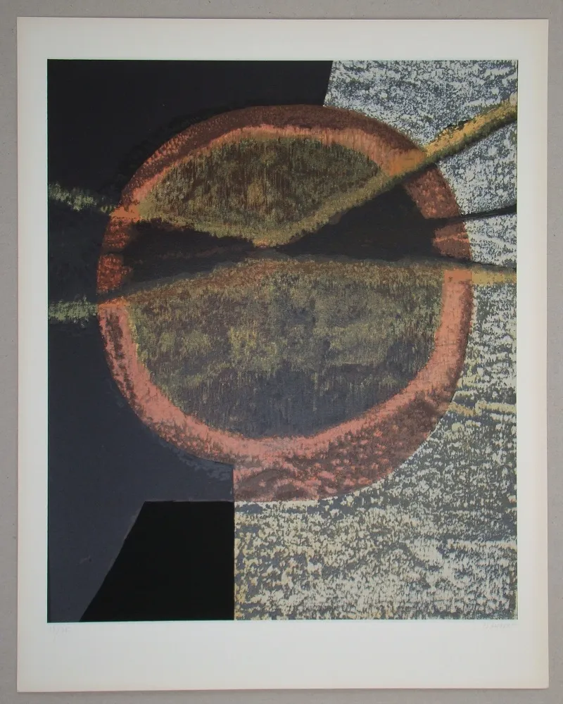 シルクスクリーン Piaubert - Composition V.-1964