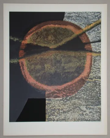 シルクスクリーン Piaubert - Composition V.-1964