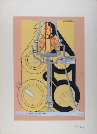 シルクスクリーン Picabia - Petite solitude au milieu des soleils (A Little Solitude in the Midst of Suns), 1953