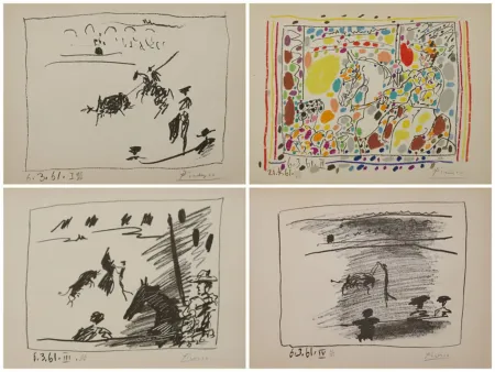 リトグラフ Picasso - A Los Toros (set of 4)