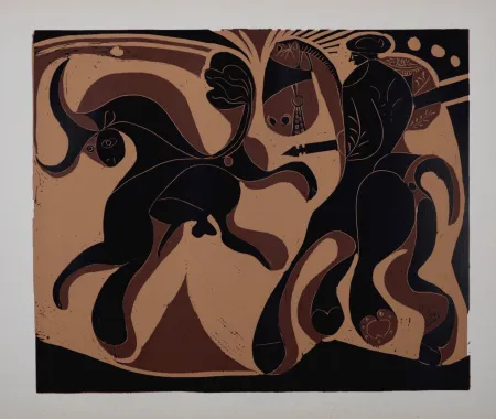 リノリウム彫版 Picasso (After) - Après la pique, 1962