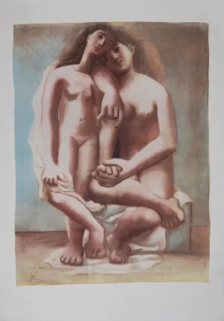 リトグラフ Picasso (After) - Deux Nus, 1946