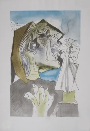 リトグラフ Picasso (After) - Femme qui pleure, 1946