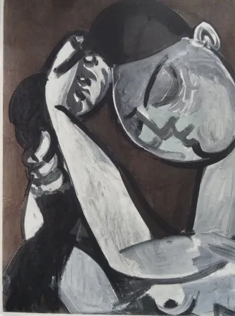 リトグラフ Picasso (After) - Femme se coiffant