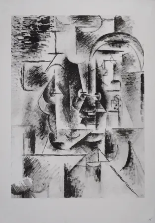 リトグラフ Picasso (After) - Homme à la pipe, 1946
