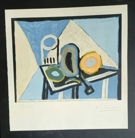 リトグラフ Picasso (After) -  Nature morte a  l’aubergine