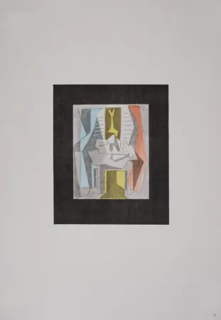 リトグラフ Picasso (After) - Table devant une fenêtre, 1946