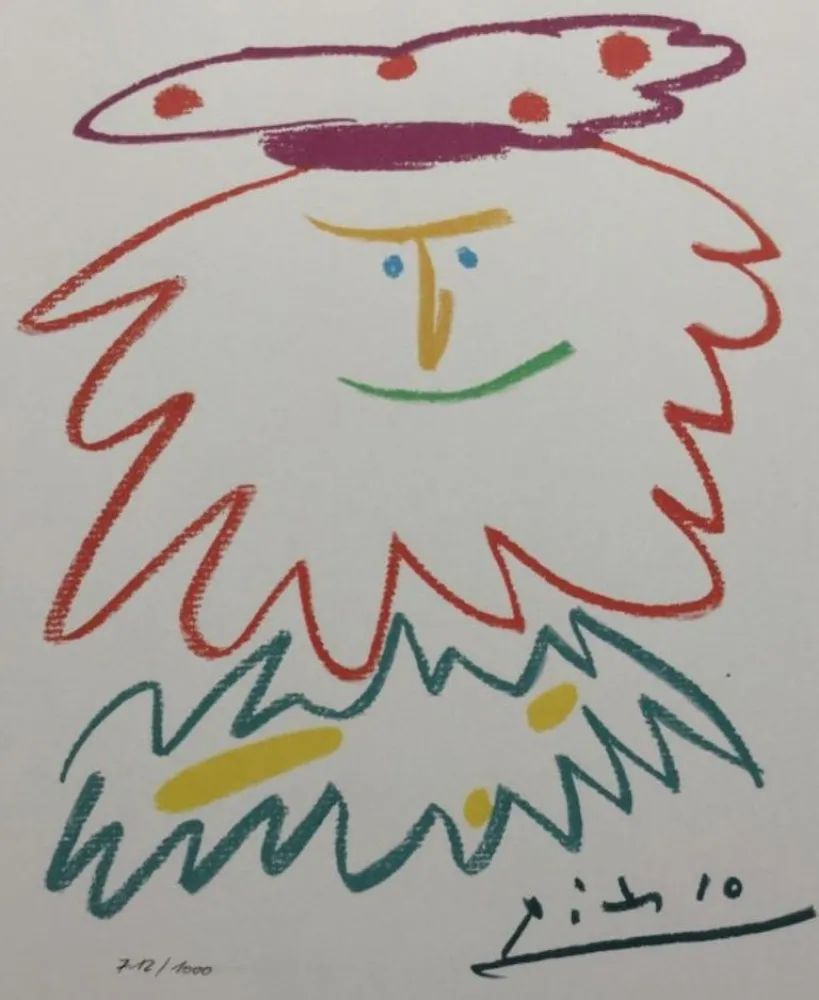 リトグラフ Picasso (After) - VISAGE BARBU (1958) 