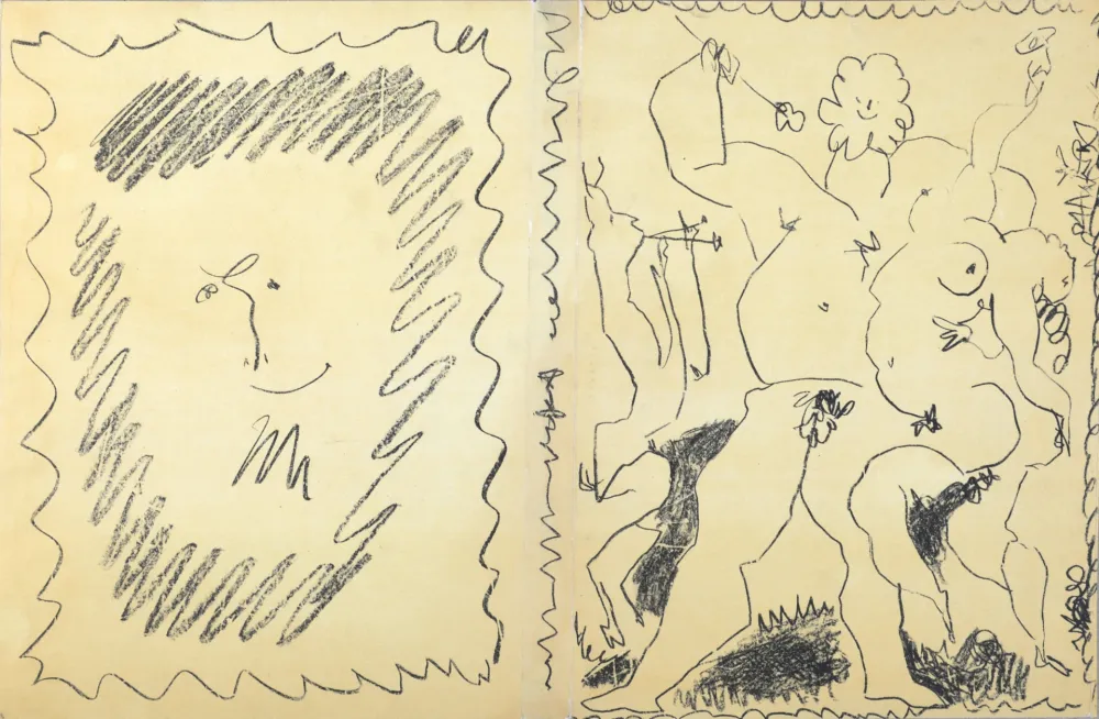 リトグラフ Picasso - Bacchanale & Satyre, 1956