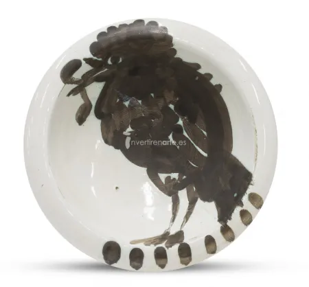 セラミック Picasso - Bird with worm