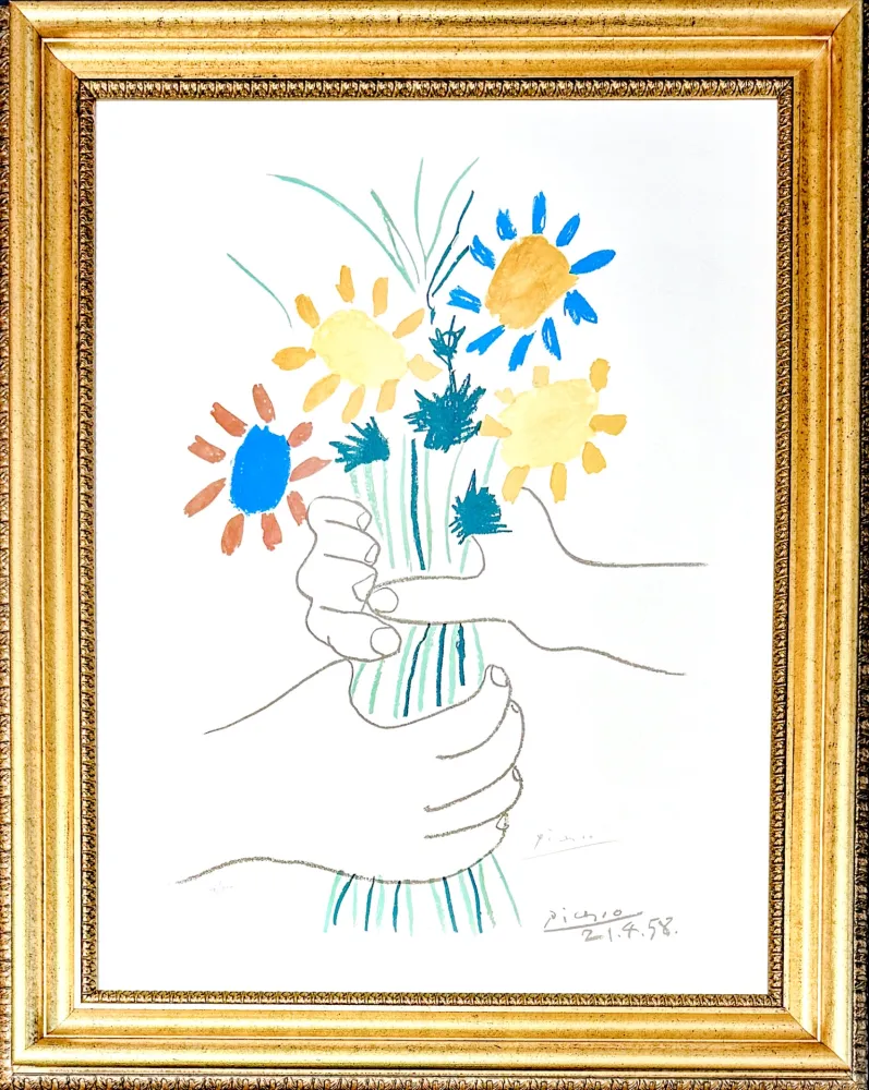 リトグラフ Picasso - Bouquet de Fleurs