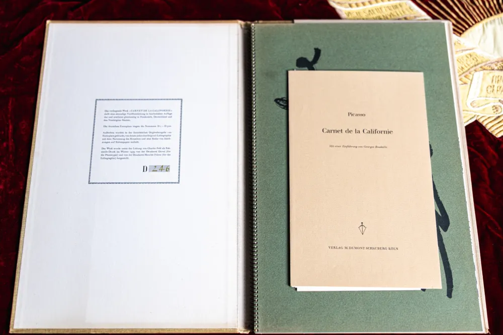 挿絵入り本 Picasso - Carnet de Californie 1th edition numbered 