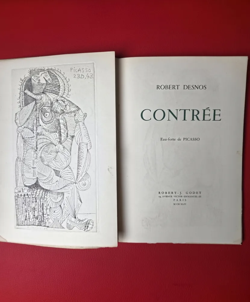 挿絵入り本 Picasso - Contrèè - Robert Desnos