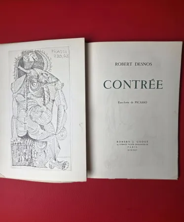 挿絵入り本 Picasso - Contrèè - Robert Desnos