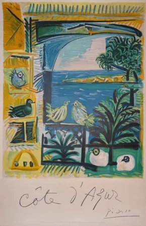 リトグラフ Picasso - Côte d'Azur