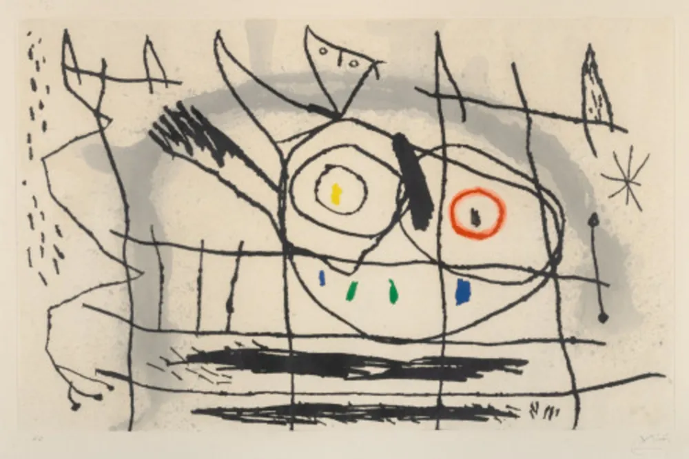 エッチングと　アクチアント Picasso - Couple d'Oiseaux II