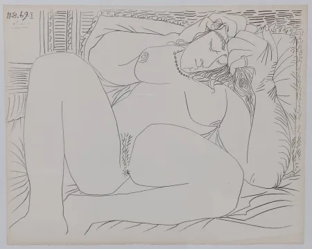 リトグラフ Picasso - Couples and female nudes I