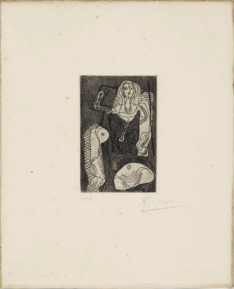 エッチング Picasso - C.Zervos. PICASSO ŒUVRES 1920-1926. 1/50 avec l'eau-forte originale signée (1926).