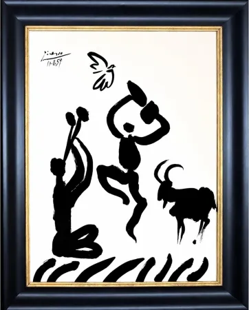 リトグラフ Picasso - Danseur et musicien