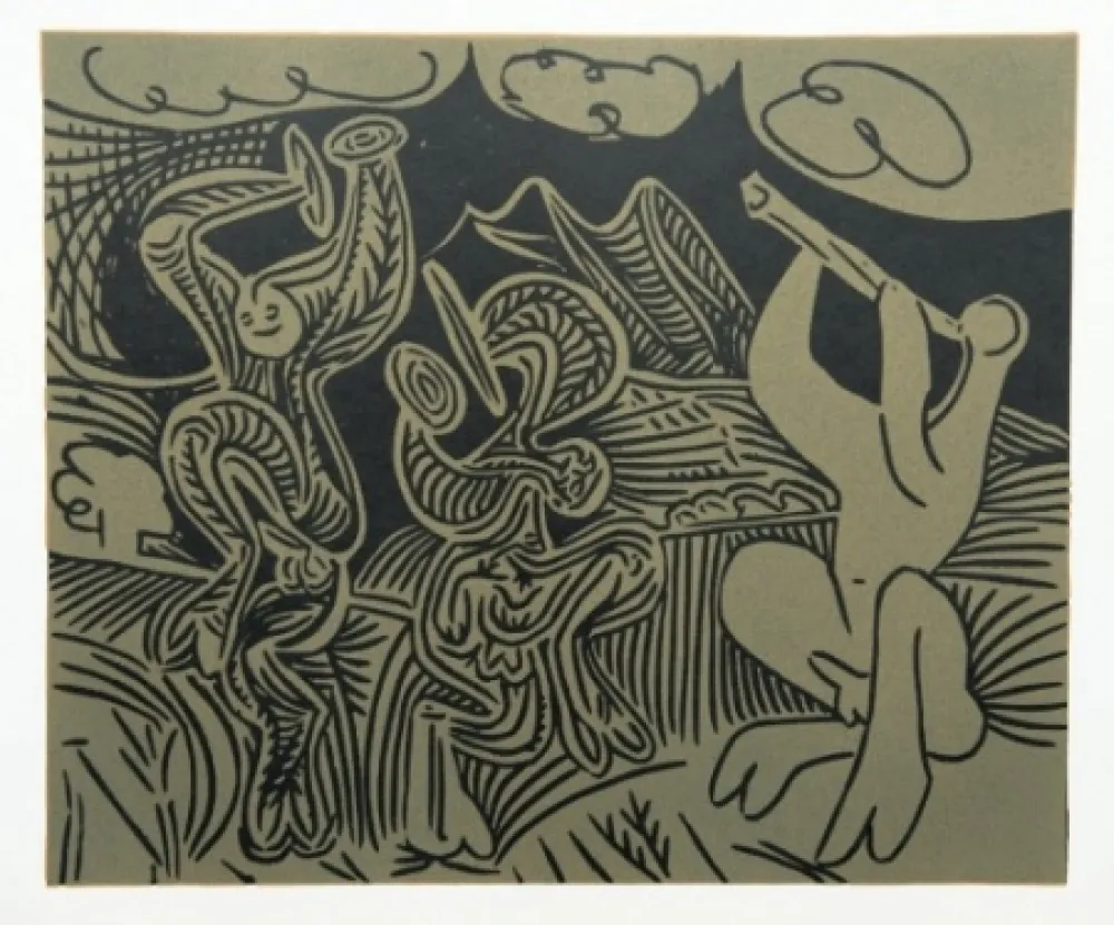 彫版 Picasso - Danseurs et Musicien