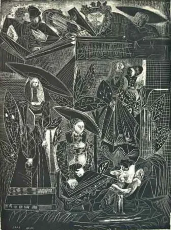 リトグラフ Picasso - David Et Bethsabée,