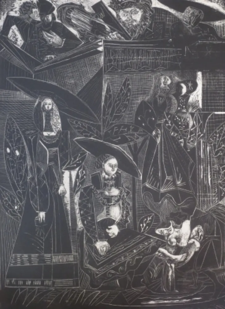 リトグラフ Picasso - David et Bethsabée