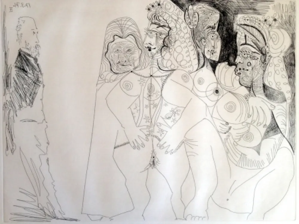 彫版 Picasso - DEGAS VIEWING THREE NUDES