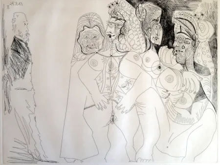 彫版 Picasso - DEGAS VIEWING THREE NUDES