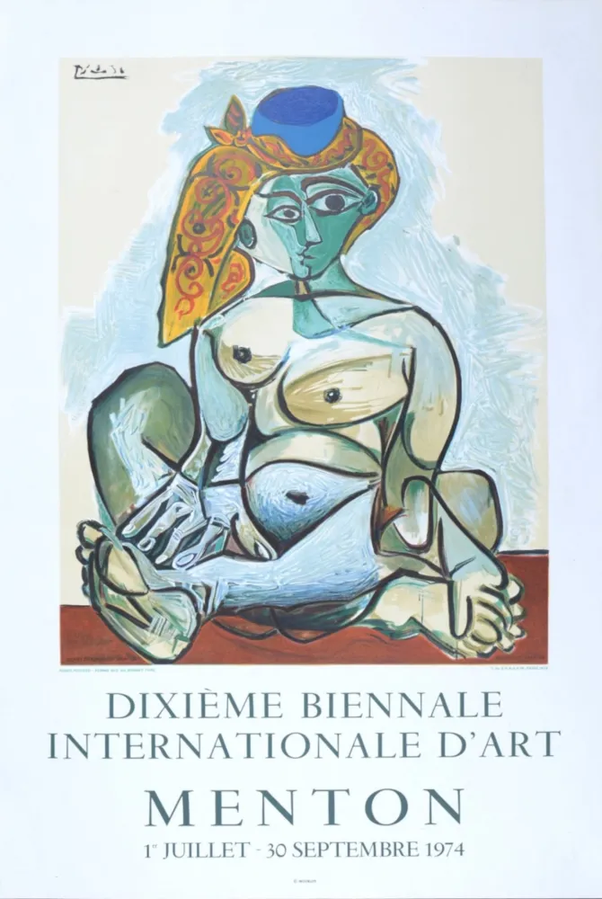 リトグラフ Picasso - Dixième Biennale Internationale d'Art, Menton