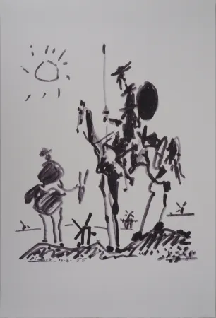 リトグラフ Picasso - Don Quichotte
