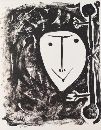 リトグラフ Picasso - Élégie d'Ihpetonga, Masks of Ashes, Planche II