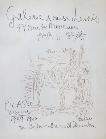 リトグラフ Picasso - Exposition louise leiris 1960