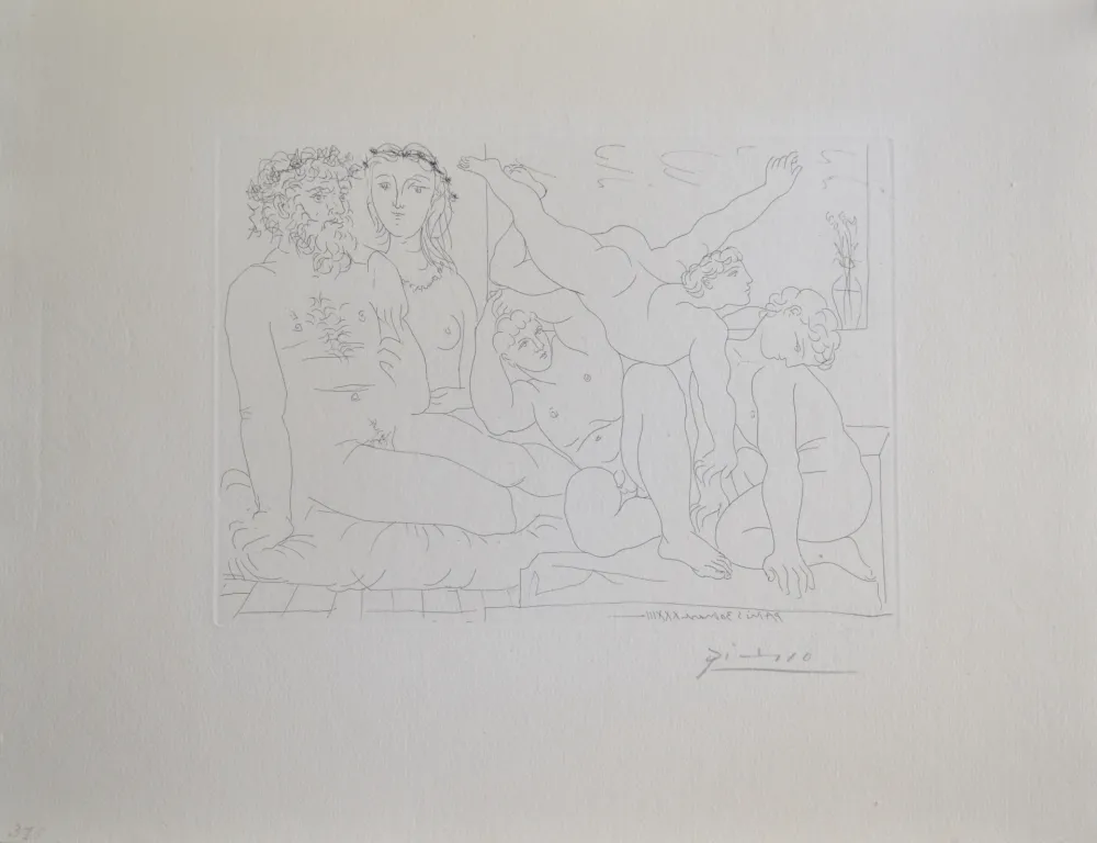 彫版 Picasso - Famille de Saltimbanques (B163 Vollard)