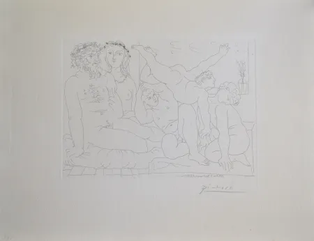 彫版 Picasso - Famille de Saltimbanques (B163 Vollard)