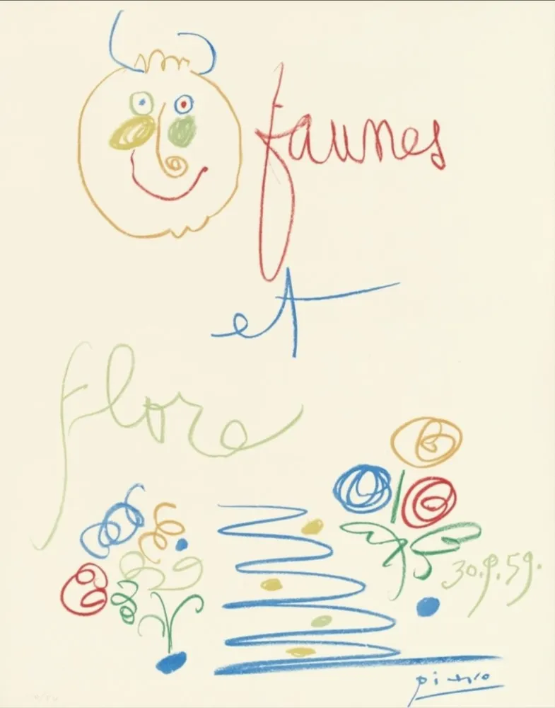 リトグラフ Picasso - Faunes et Flore 1960