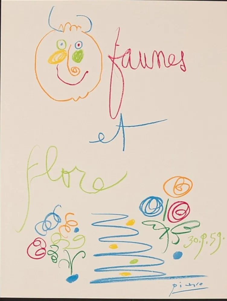 ステンシル Picasso - Faunes et Flore  d'Antibes Frontpiece 1960