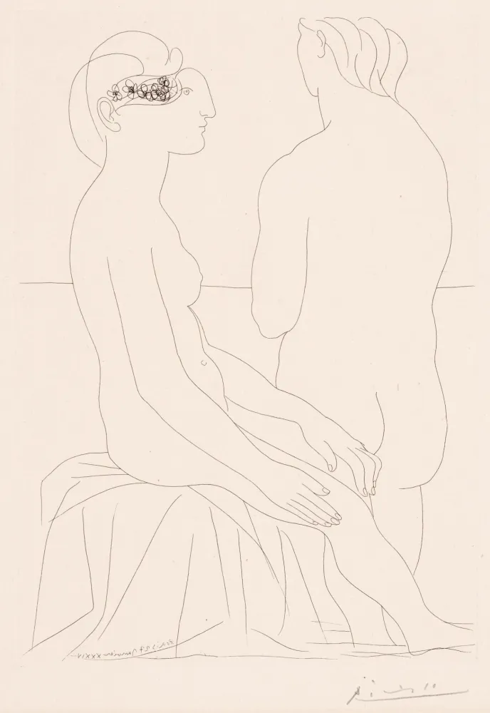 彫版 Picasso - Femme assise et Femme de Dos, pl. 78
