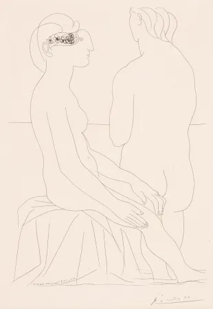 彫版 Picasso - Femme assise et Femme de Dos, pl. 78