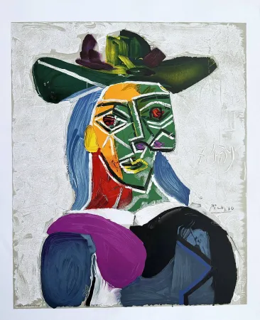 リトグラフ Picasso - Femme au chapeau (Dora Maar)