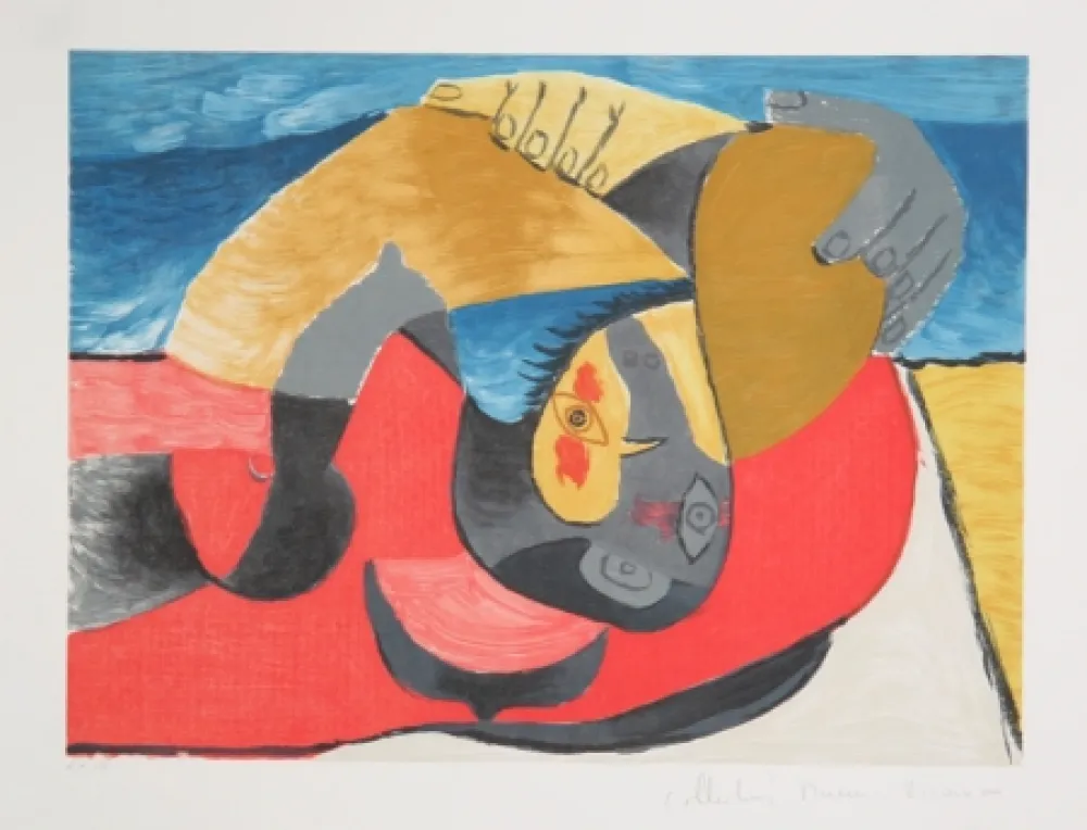 リトグラフ Picasso - Femme Couchee