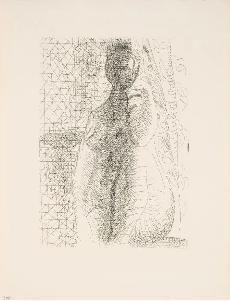 彫版 Picasso - Femme nue, la jambe pliée (Suite Vollard 8)